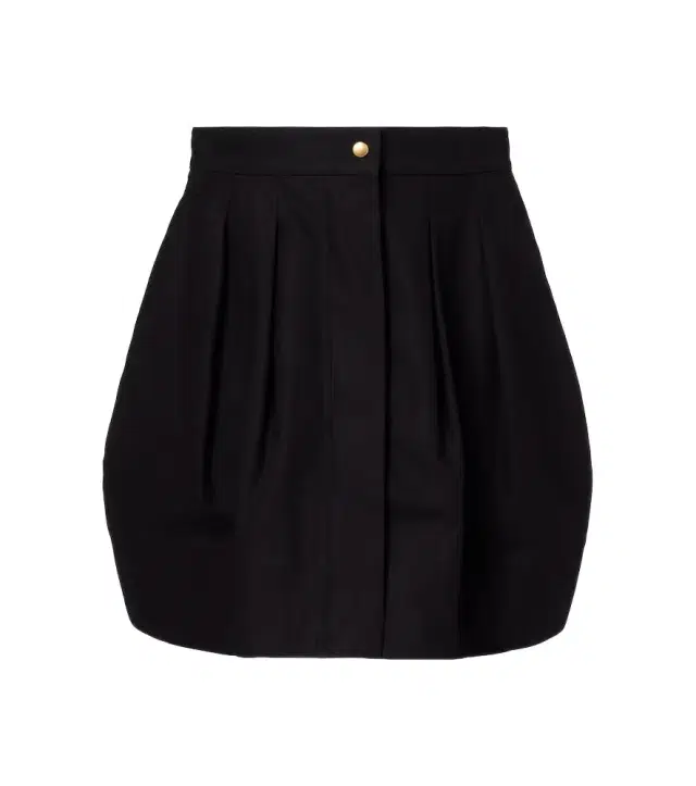 Max Mara Pleated cotton twill miniskirt