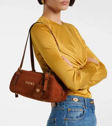Versace Tag suede shoulder bag | Thumbnail 6 Versace Tag suede shoulder bag | Thumbnail 6