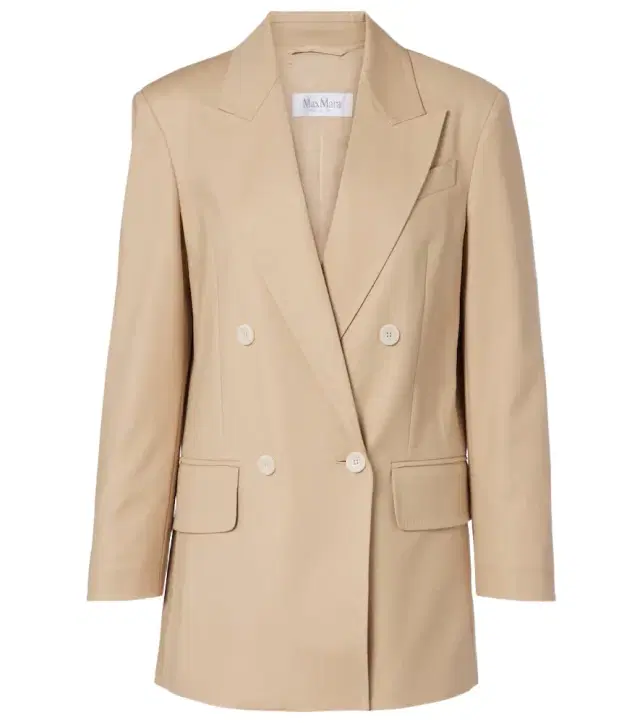Max Mara Suez double-breasted cotton-blend blazer