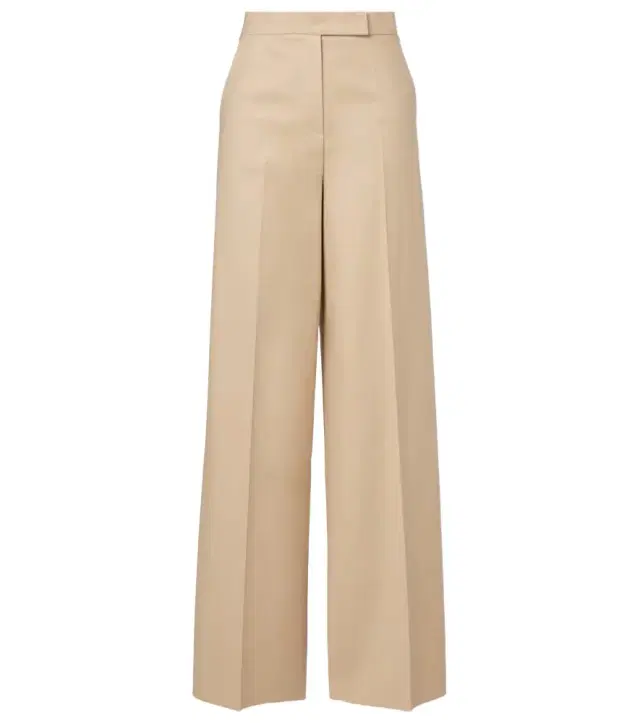 Max Mara Cotton-blend wide-leg pants