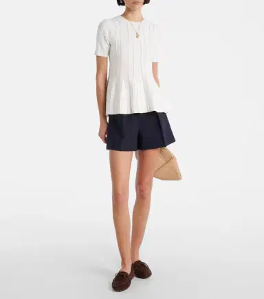 Max Mara Epoche peplum open-knit top | Thumbnail 2