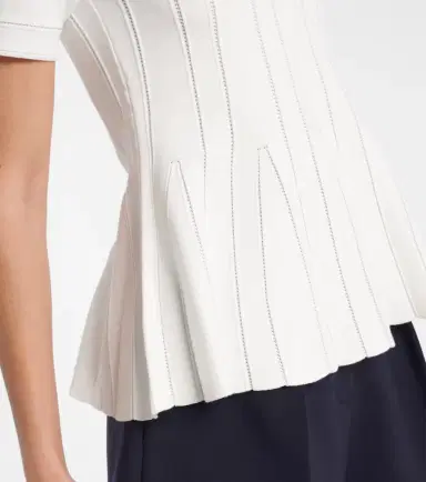 Max Mara Epoche peplum open-knit top | Thumbnail 5