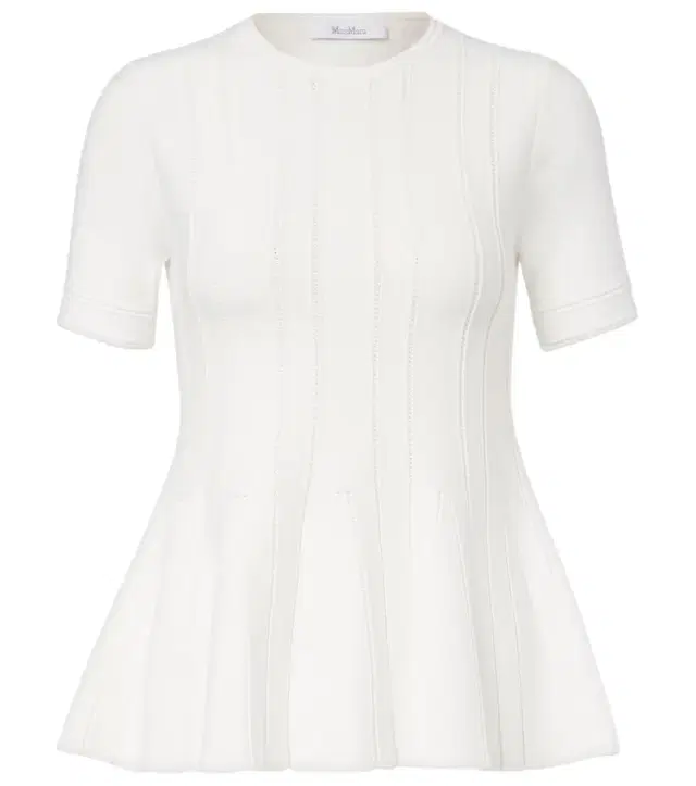Max Mara Epoche peplum open-knit top