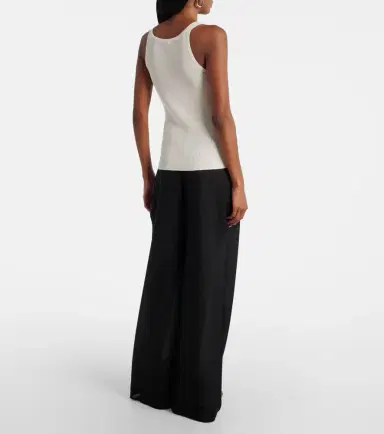 Max Mara Helier ribbed-knit cotton-blend tank top | Thumbnail 4