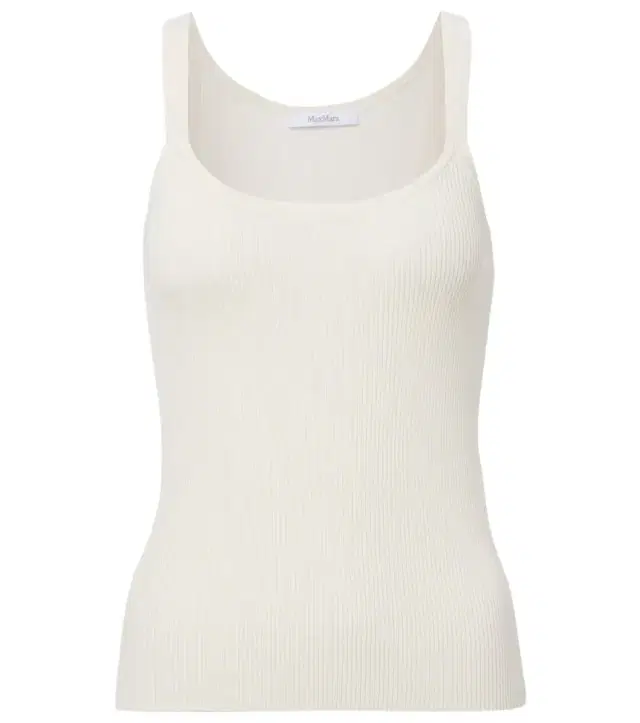 Max Mara Helier ribbed-knit cotton-blend tank top
