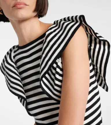 Max Mara Vieste ruffled striped top | Thumbnail 3