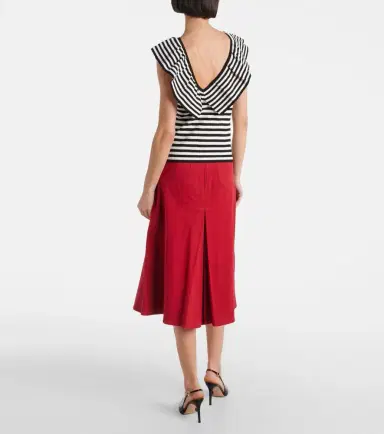 Max Mara Vieste ruffled striped top | Thumbnail 5