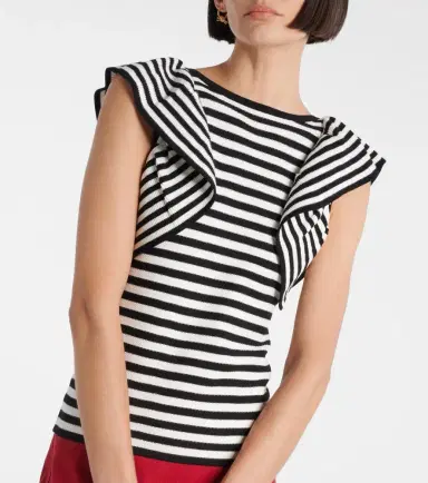 Max Mara Vieste ruffled striped top | Thumbnail 6