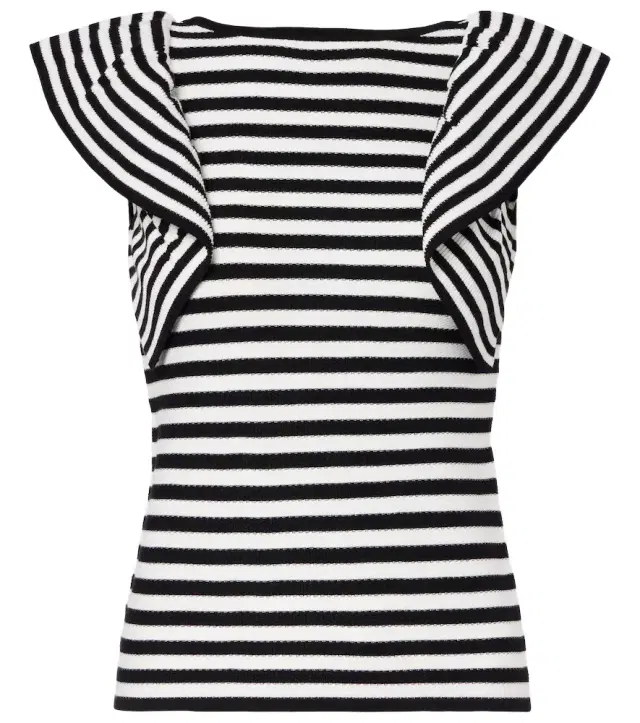 Max Mara Vieste ruffled striped top