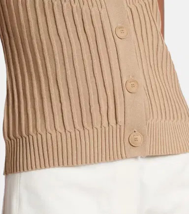 Max Mara Bimba cotton-blend crêpe vest | Thumbnail 3
