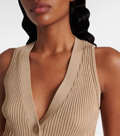 Max Mara Bimba cotton-blend crêpe vest | Thumbnail 5