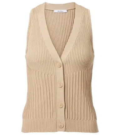 Max Mara Bimba cotton-blend crêpe vest | Thumbnail 1