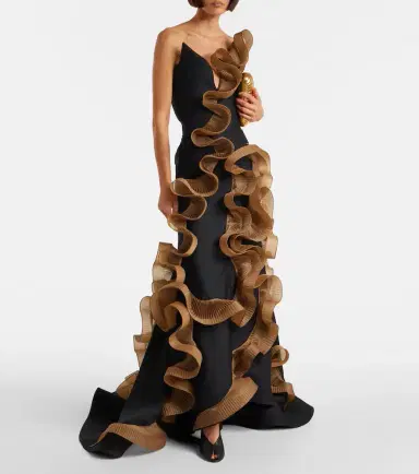 Maticevski Explode ruffled wool and silk gown | Thumbnail 2