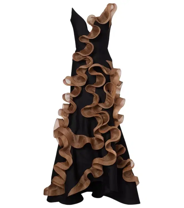 Maticevski Explode ruffled wool and silk gown