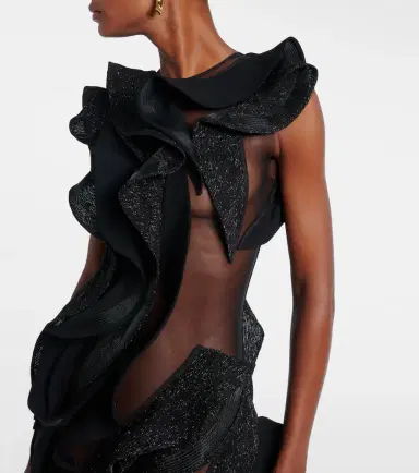 Maticevski Ellipsoid Wave ruffled gown | Thumbnail 4