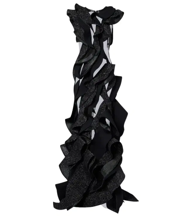 Maticevski Ellipsoid Wave ruffled gown