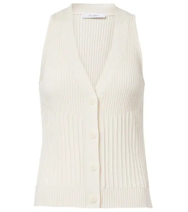 Max Mara Bimba ribbed-knit cotton-blend vest