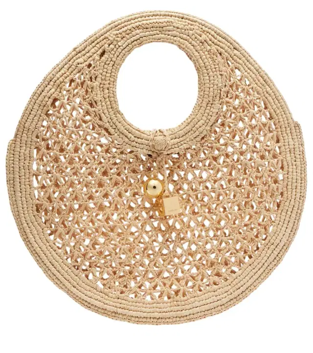 Jacquemus Spiaggia Small raffia basket bag
