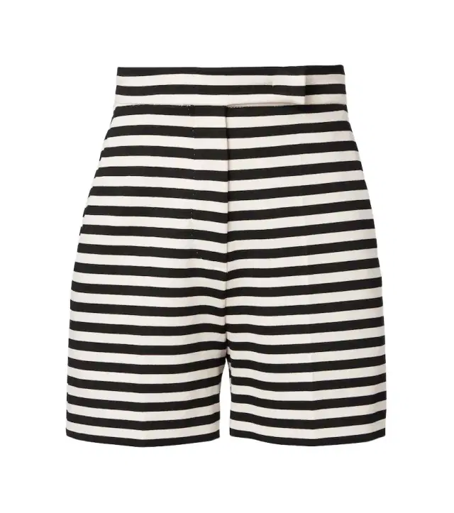 Max Mara Ornica striped high-rise shorts