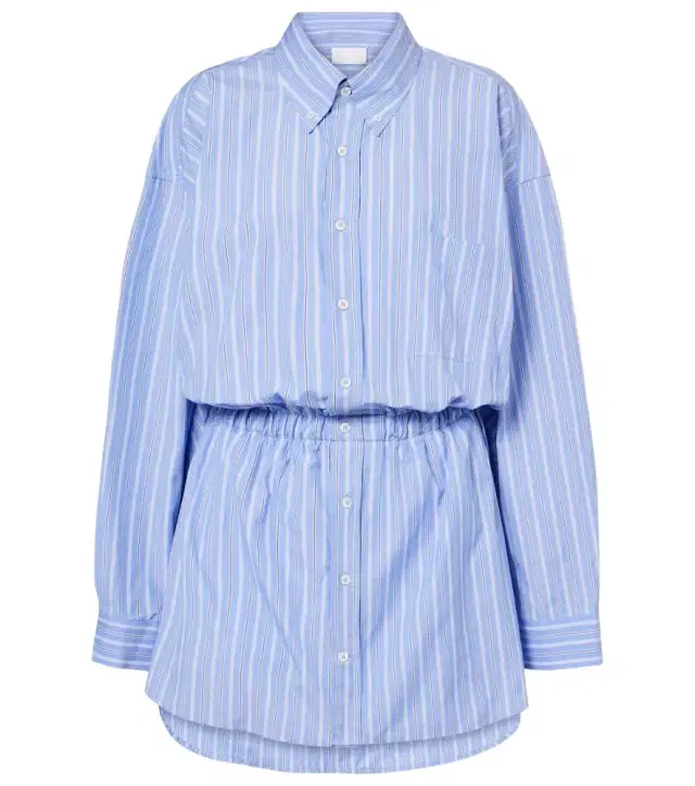 Maison Margiela Striped cotton poplin jumpsuit