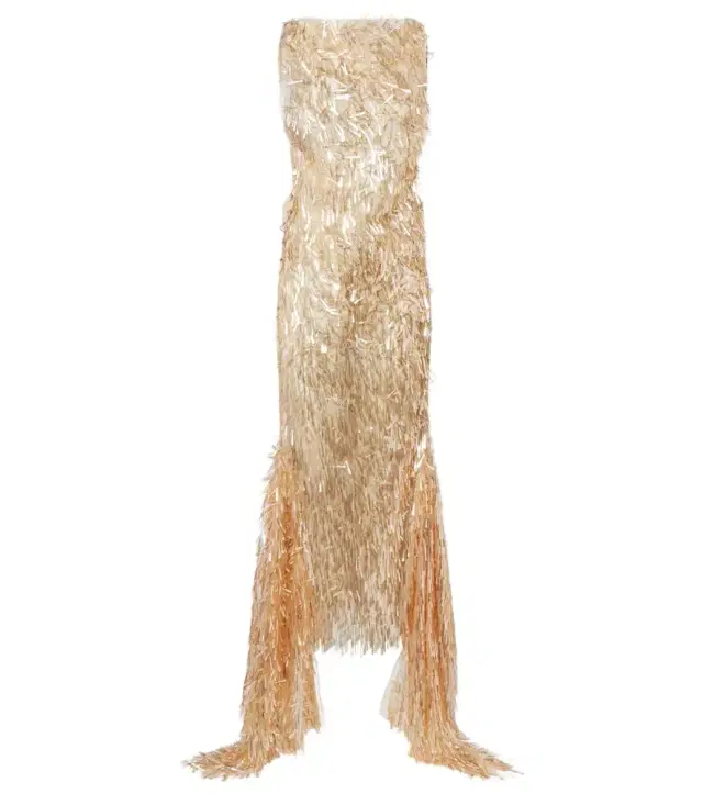 Maticevski Tiara sequinned asymmetric gown