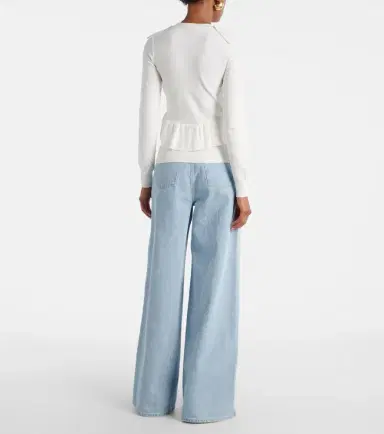 Max Mara Agenzia knitted ruffled top | Thumbnail 3