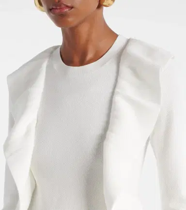 Max Mara Agenzia knitted ruffled top | Thumbnail 5