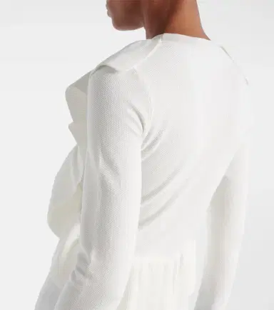 Max Mara Agenzia knitted ruffled top | Thumbnail 6