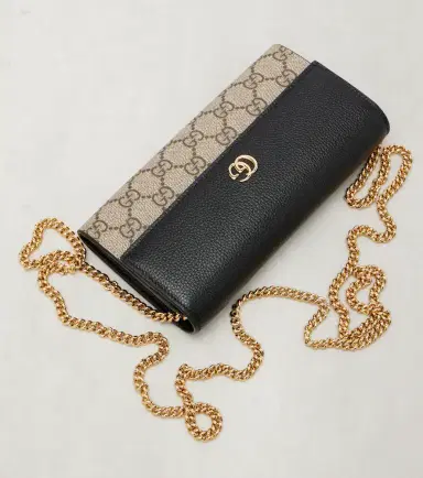 Gucci GG Marmont leather-trimmed wallet on chain | Thumbnail 3 Gucci GG Marmont leather-trimmed wallet on chain | Thumbnail 3