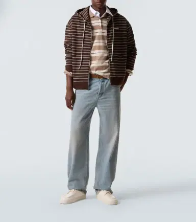 Miu Miu Striped cotton hoodie | Thumbnail 3