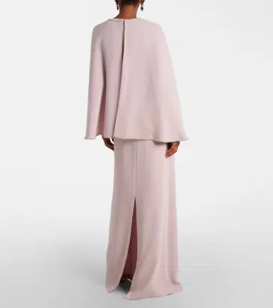 Costarellos Crystal-embellished caped gown | Thumbnail 5