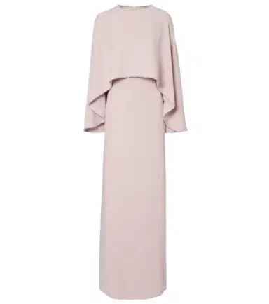 Costarellos Crystal-embellished caped gown | Thumbnail 1