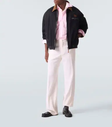 Miu Miu Corduroy-trimmed denim blouson jacket | Thumbnail 2
