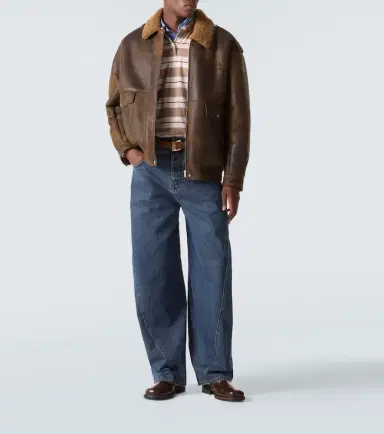 Miu Miu Shearling-lined leather blouson jacket | Thumbnail 5 Miu Miu Shearling-lined leather blouson jacket | Thumbnail 5
