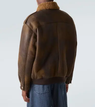 Miu Miu Shearling-lined leather blouson jacket | Thumbnail 6 Miu Miu Shearling-lined leather blouson jacket | Thumbnail 6