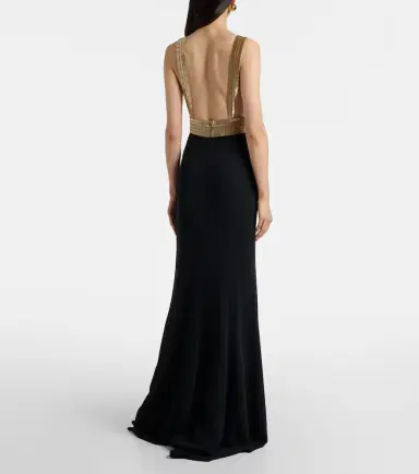 Costarellos Embellished crêpe gown | Thumbnail 3