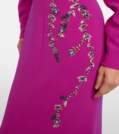 Costarellos Marla crystal-embellished crêpe gown | Thumbnail 4