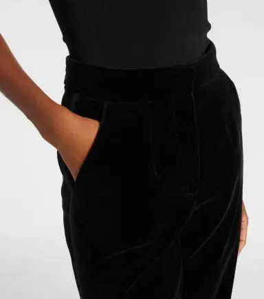 Costarellos Cotton velvet wide-leg pants | Thumbnail 2