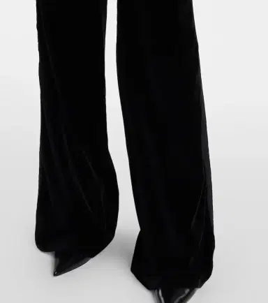 Costarellos Cotton velvet wide-leg pants | Thumbnail 3
