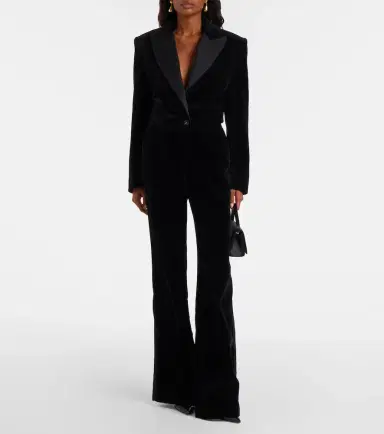 Costarellos Cotton velvet wide-leg pants | Thumbnail 4