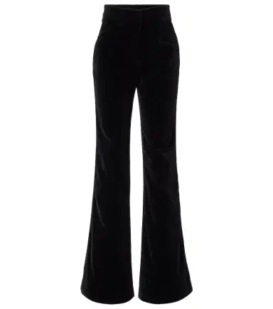 Costarellos Cotton velvet wide-leg pants | Thumbnail 1