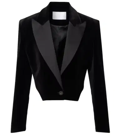 Costarellos Cotton velvet blazer | Thumbnail 1