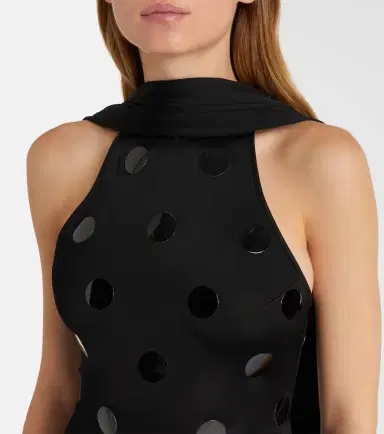 David Koma Embellished scarf-detail jersey gown | Thumbnail 6