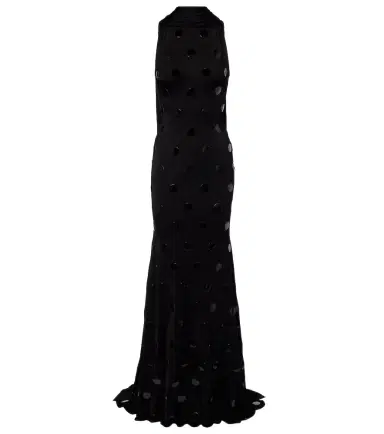 David Koma Embellished scarf-detail jersey gown | Thumbnail 1