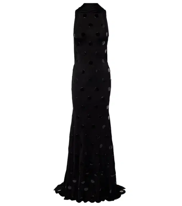 David Koma Embellished scarf-detail jersey gown