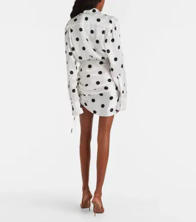 David Koma Polka-dot silk satin minidress | Thumbnail 4