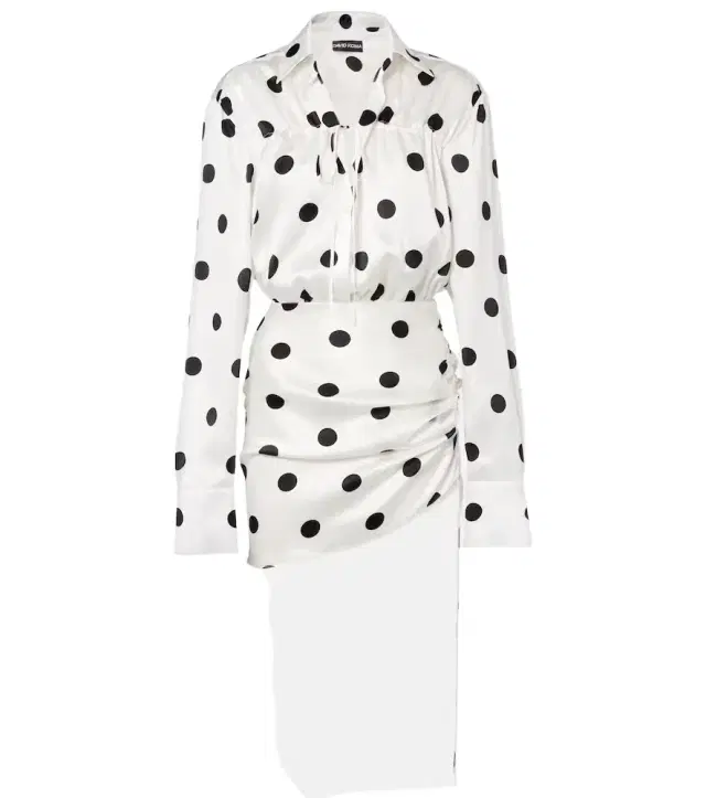 David Koma Polka-dot silk satin minidress