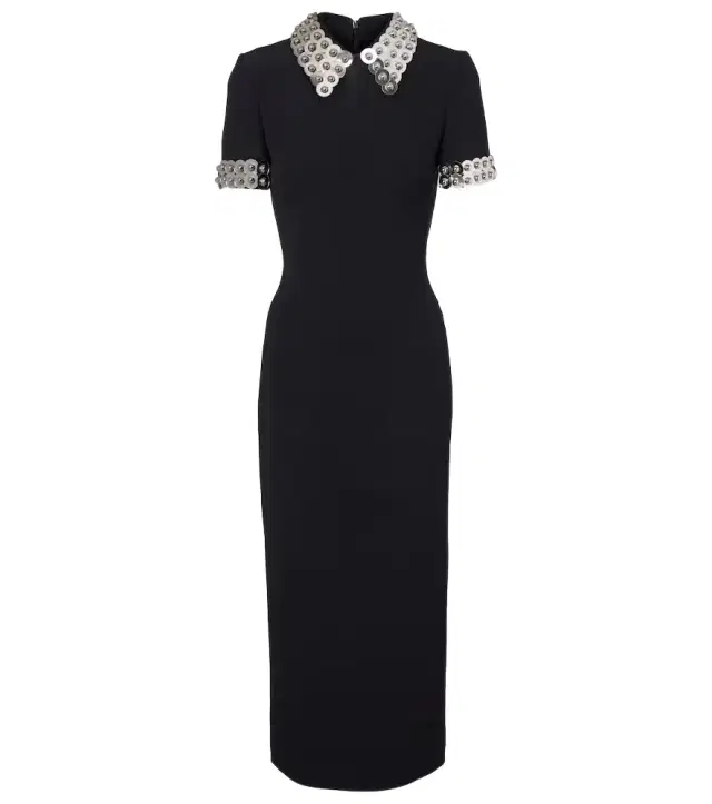 David Koma Embellished cady midi dress