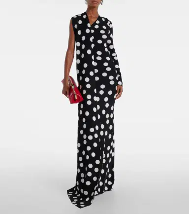 David Koma Polka-dot scarf-detail gown | Thumbnail 2