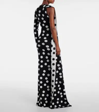 David Koma Polka-dot scarf-detail gown | Thumbnail 3